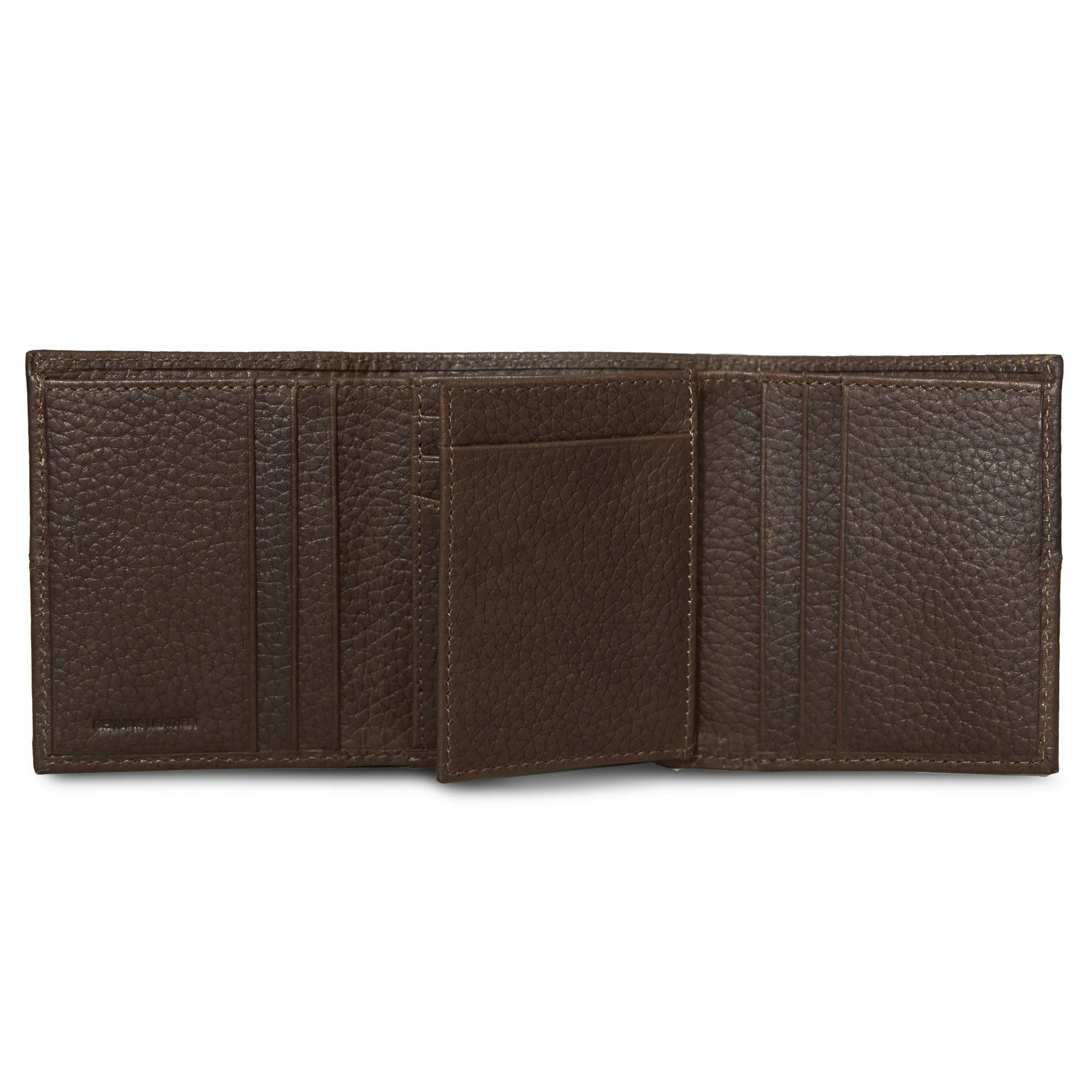 Extra Capacity Rugged Leather Trifold With Flip Id