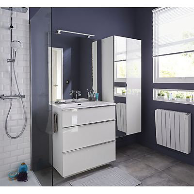 Applique de salle de bain LED IP44 alu chromé l.60 cm, Pamili