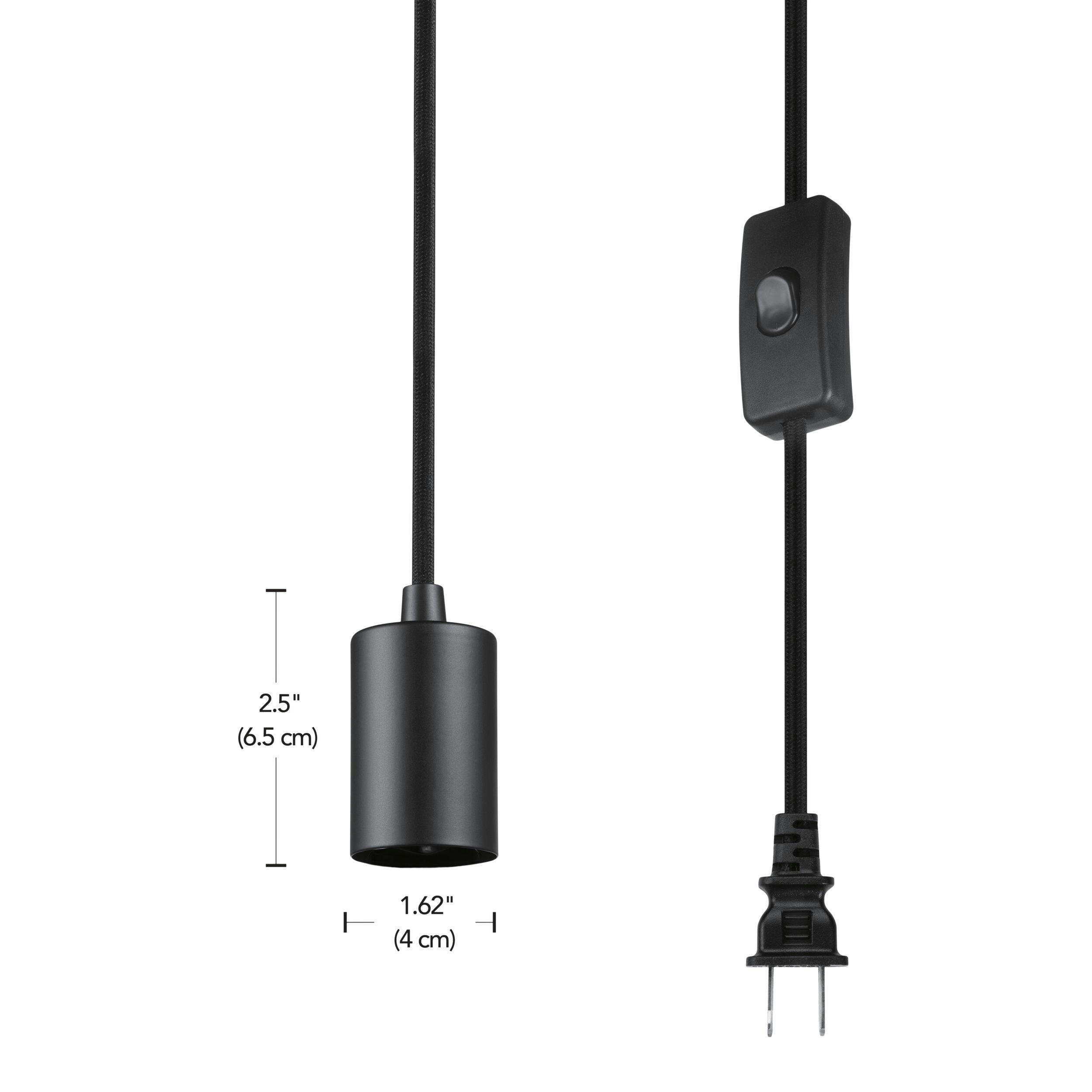 For Living Plug-In Pendant Light, Black