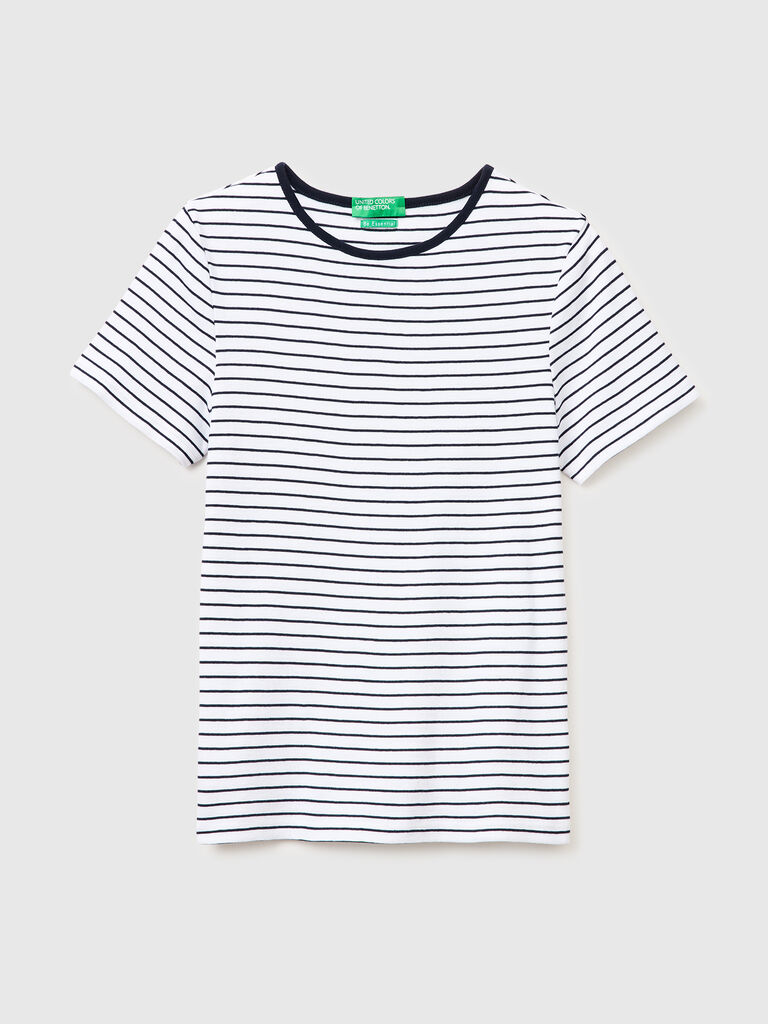 Crew neck striped t-shirt