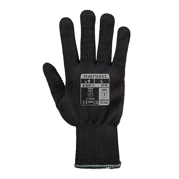 Gants tricotés Portwest Picots PVC A110 Rouge 10
