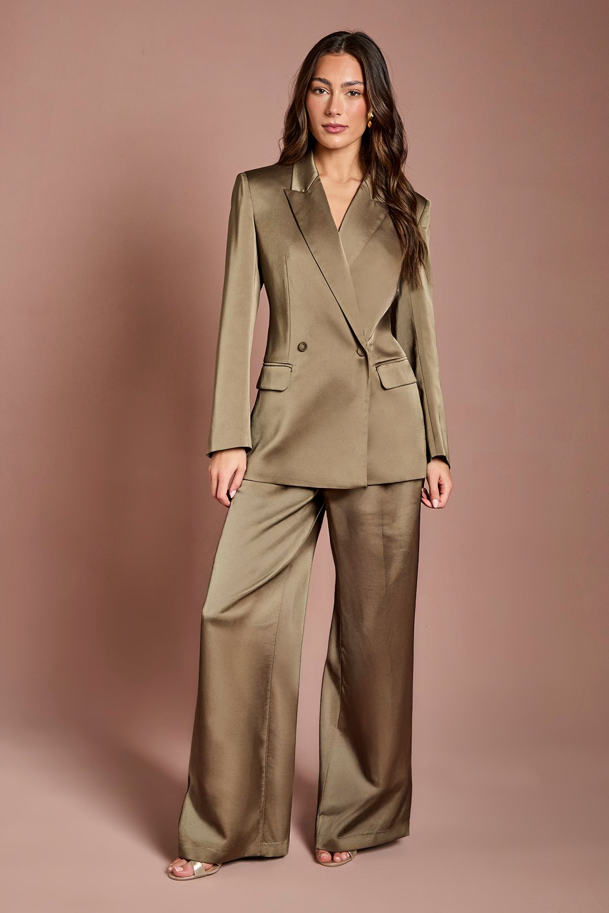 Coast Satin Double Breasted Blazer