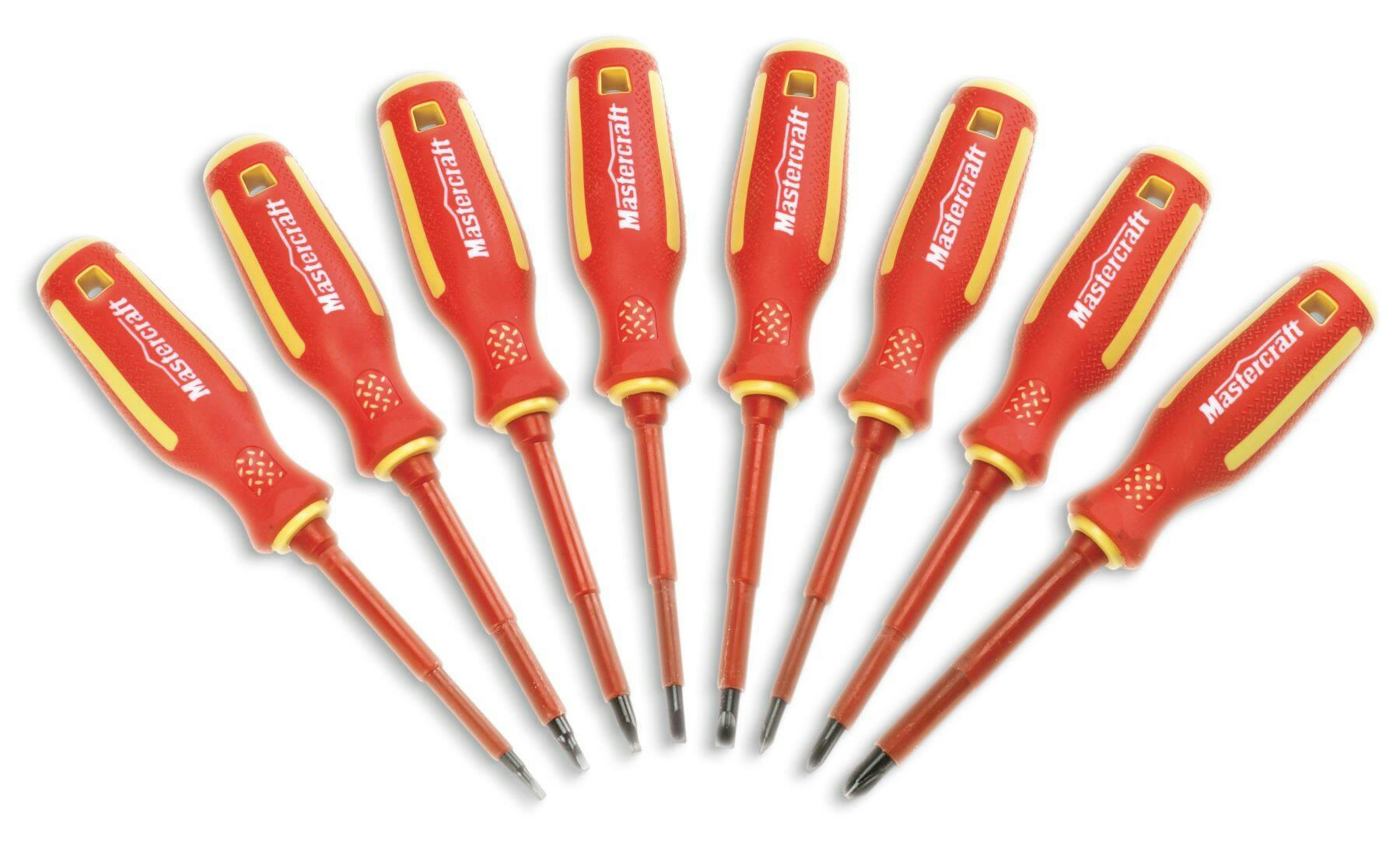 Mastercraft 8-pc 1000-Volt Insulated Magnetic Tip Screwdriver Set
