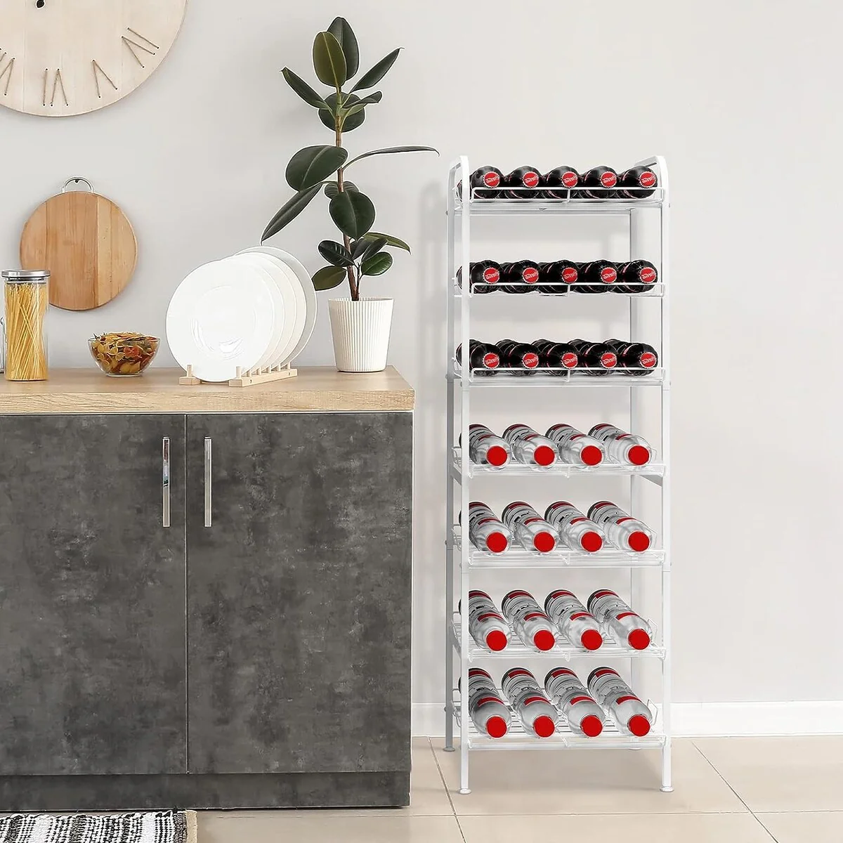 Water Bottle Organizer Vertical Free Standing Storage