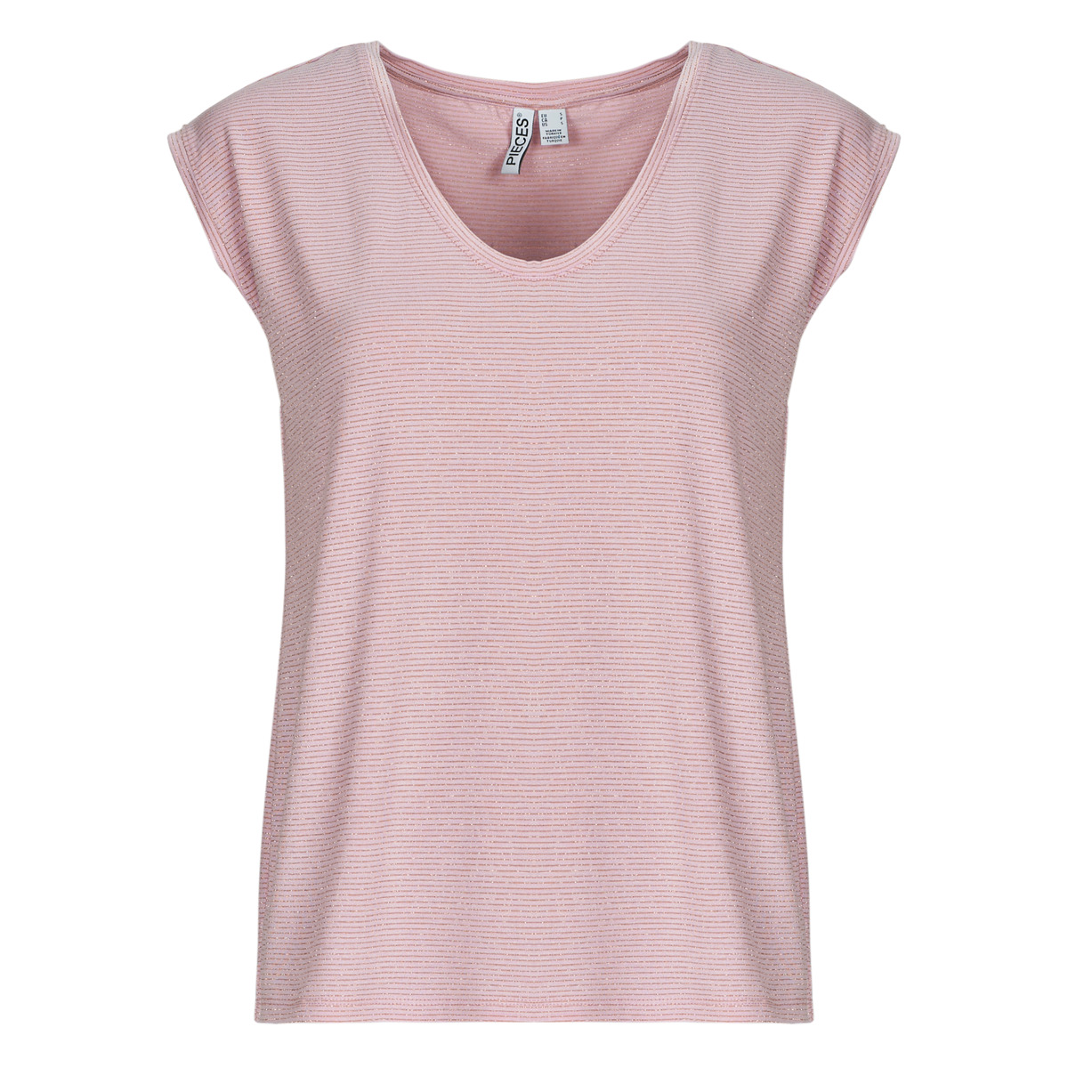 Pieces - PCBILLO TEE LUREX STRIPES - Violet