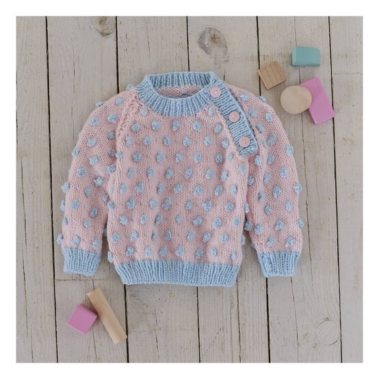Knitcraft Baby Contrast Bobble Jumper Digital Pattern 0335