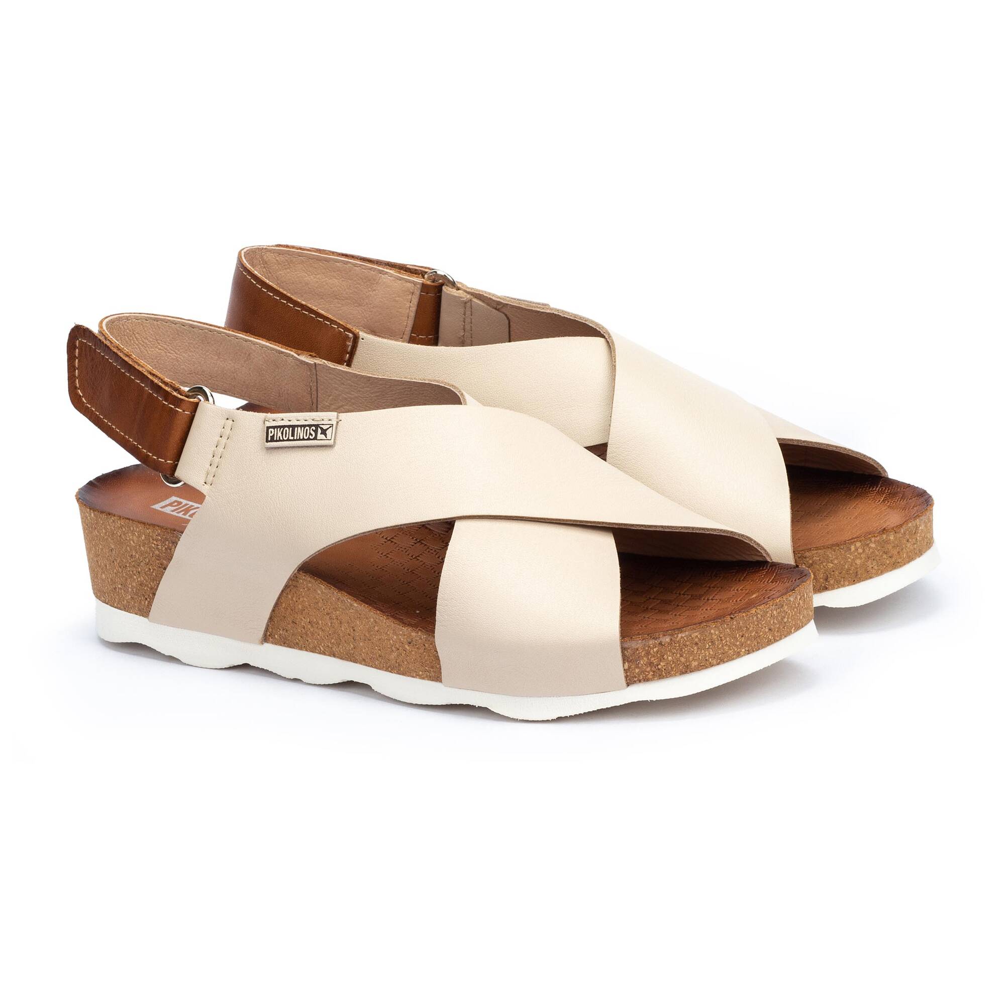 MAHON - Sandalias con cierre adherente y cuña para mujer