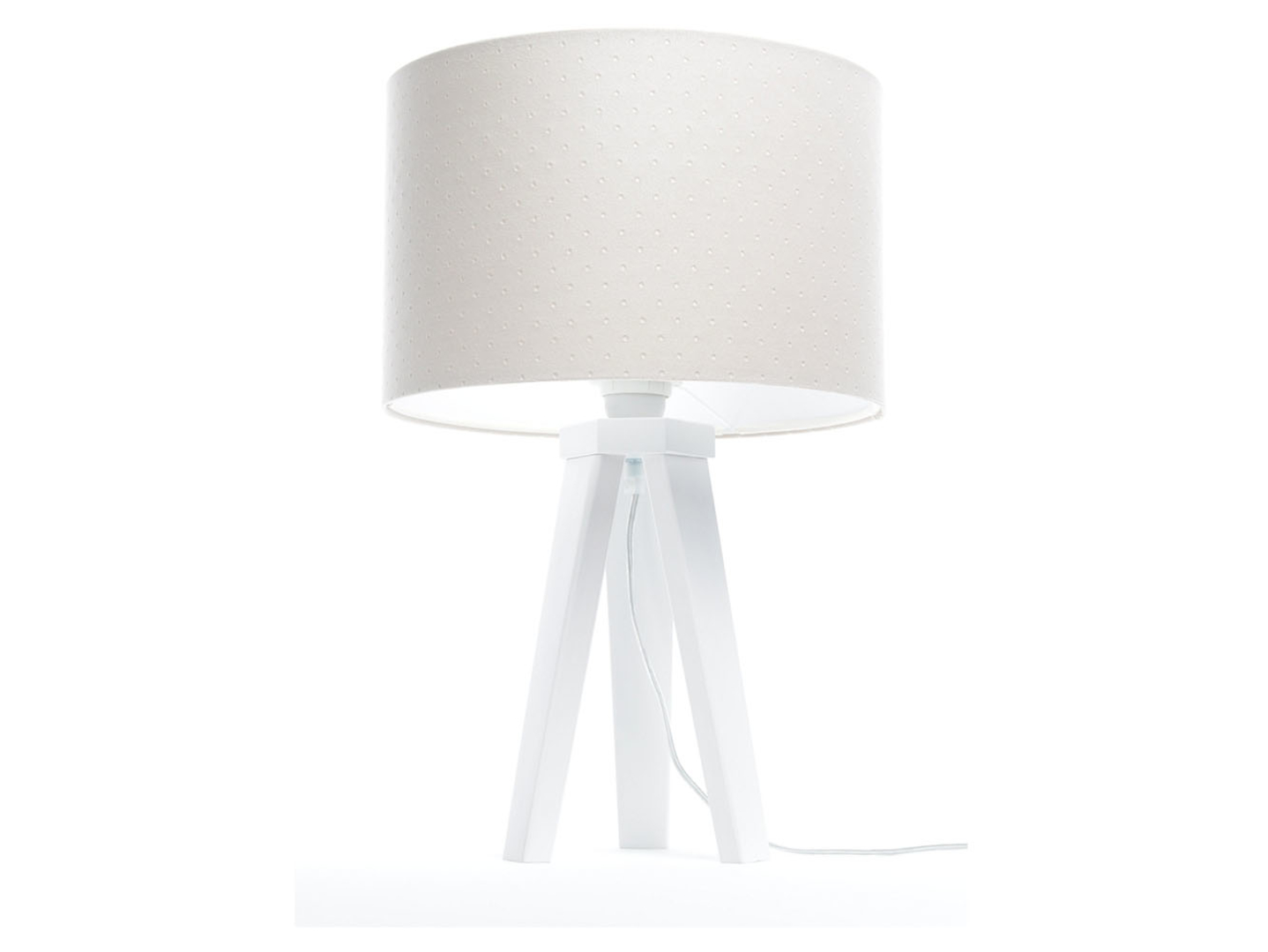 Lampa stołowa Jasmine bebe tkaninowa biała