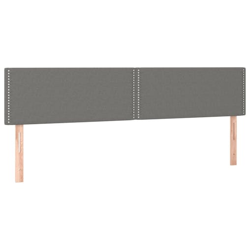 NNEVL LED Headboard Dark Grey 160x5x78/88 cm Fabric