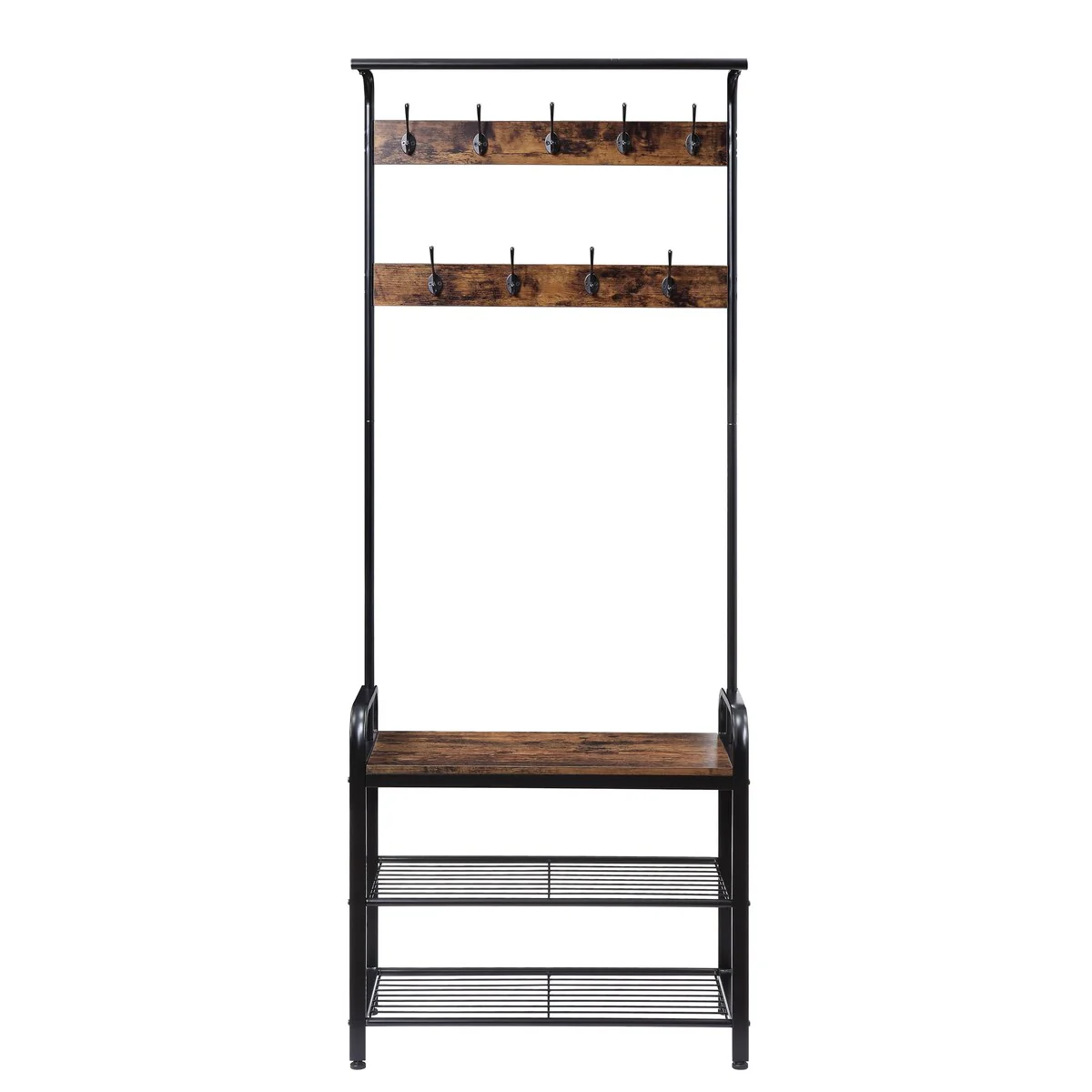 ACME Taurus Hall Tree in Oak and Black Finish