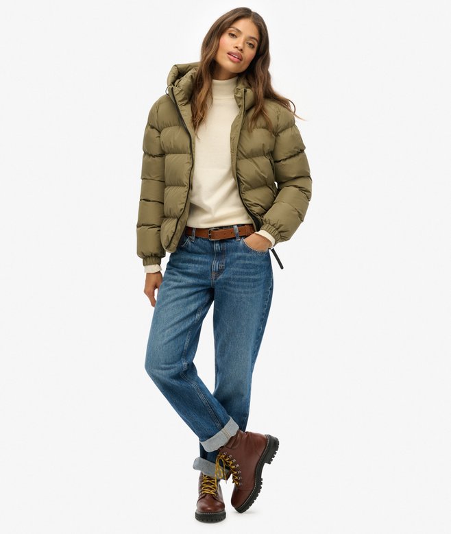 Hooded Sports Puffer Jacket