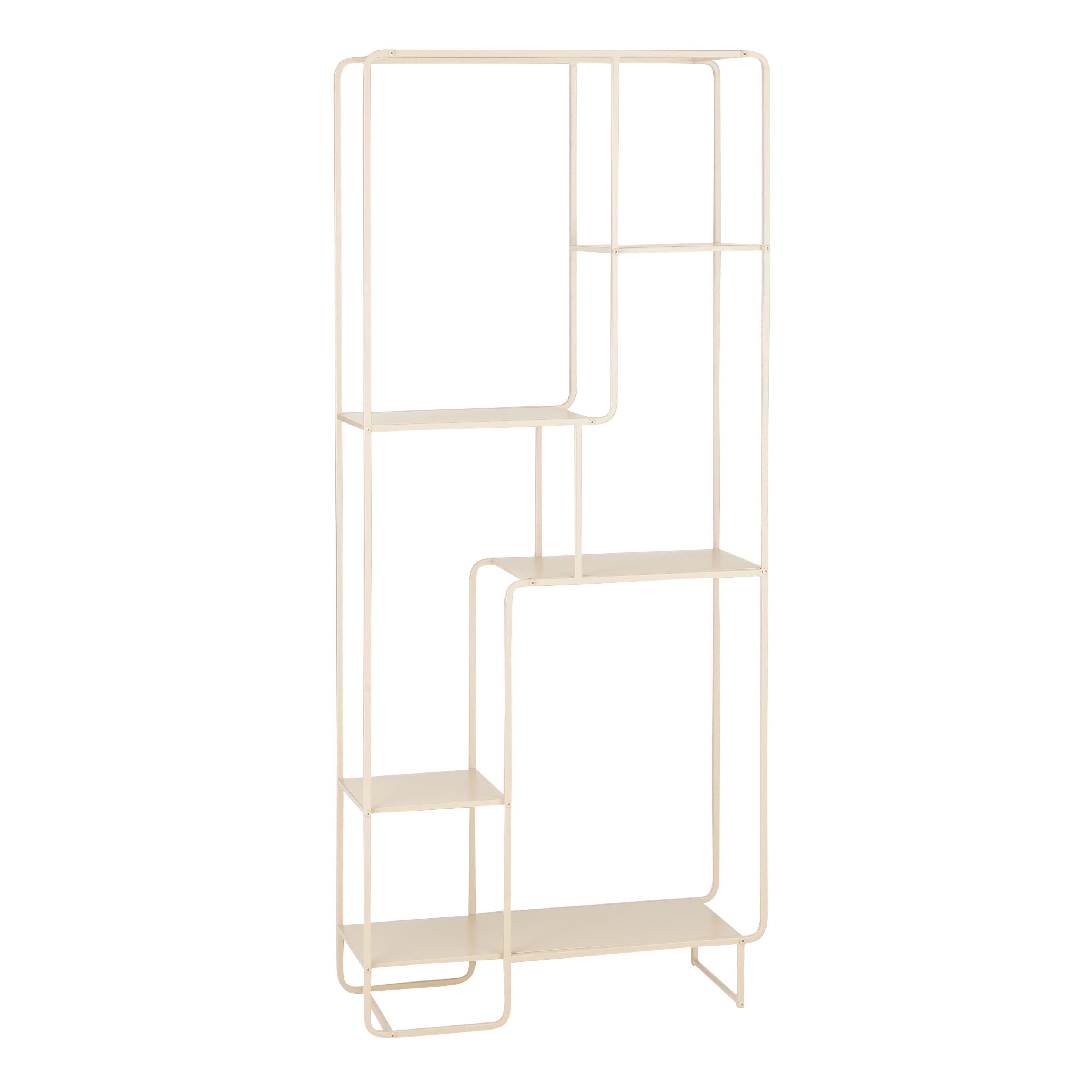 Mica Decorations Jules Open kast - L76 x B30 x H178 cm - Metaal - Lichtbruin
