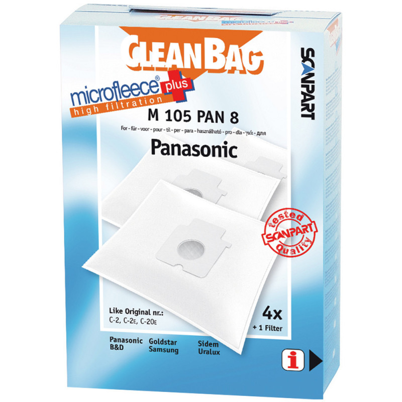 Sac pour aspirateur Panasonic M105PAN8 4 pièces