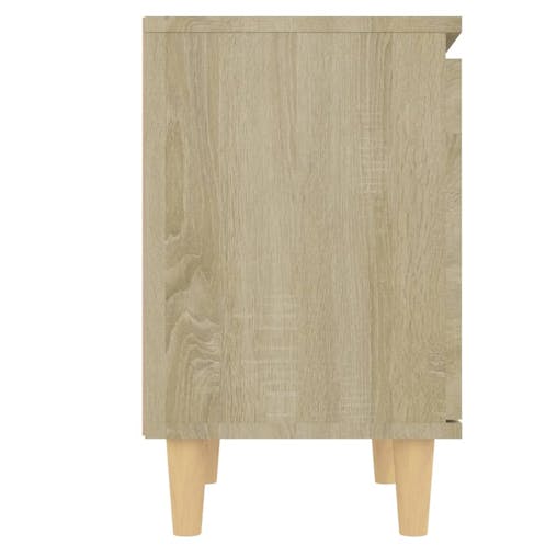 NNEVL Bed Cabinets with Solid Wood Legs 2 pcs Sonoma Oak 40x30x50 cm