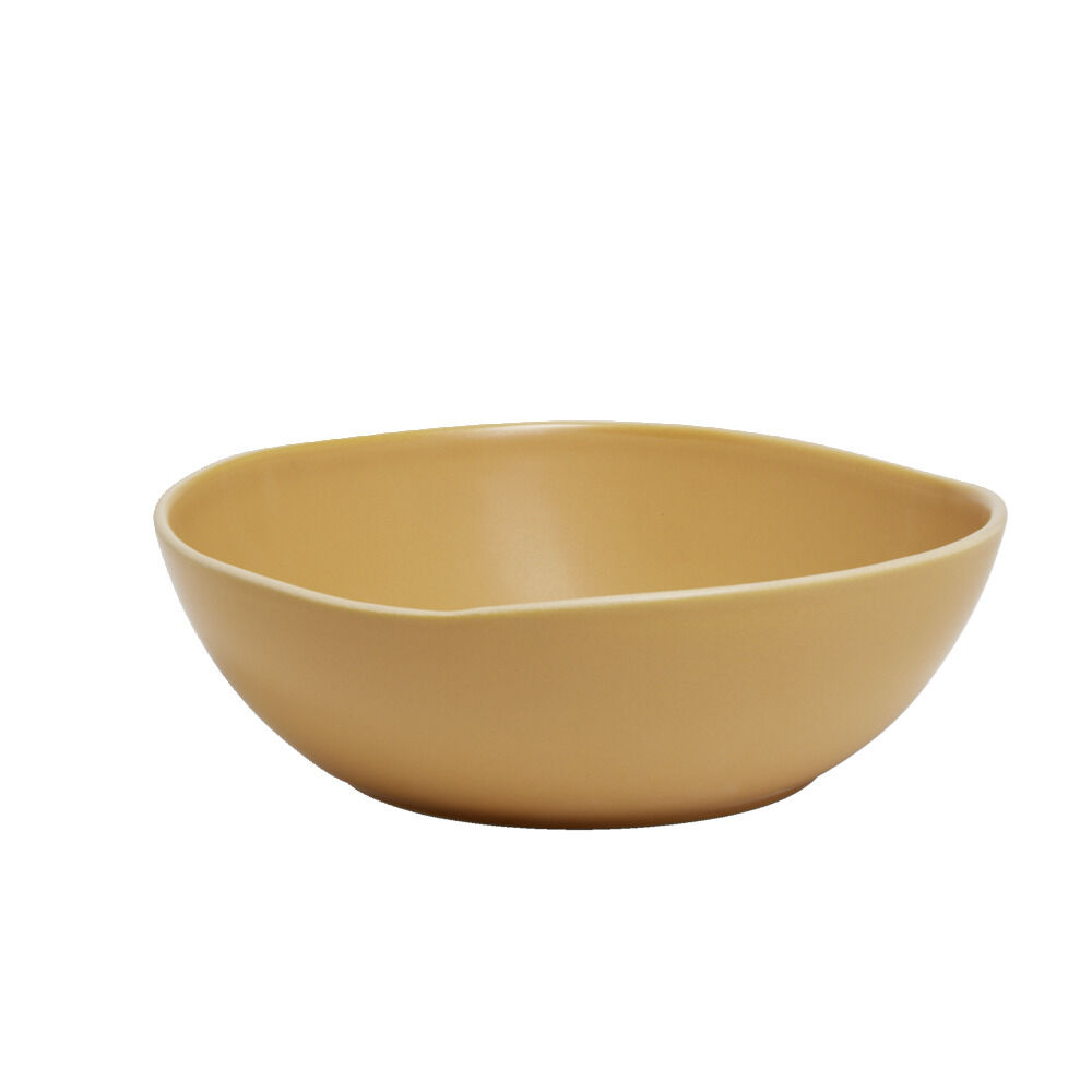 Saladier en faïence jaune Ø25xH8cm