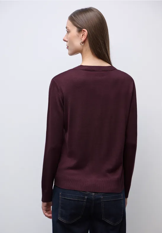 Strickjacke mit V-Ausschnitt