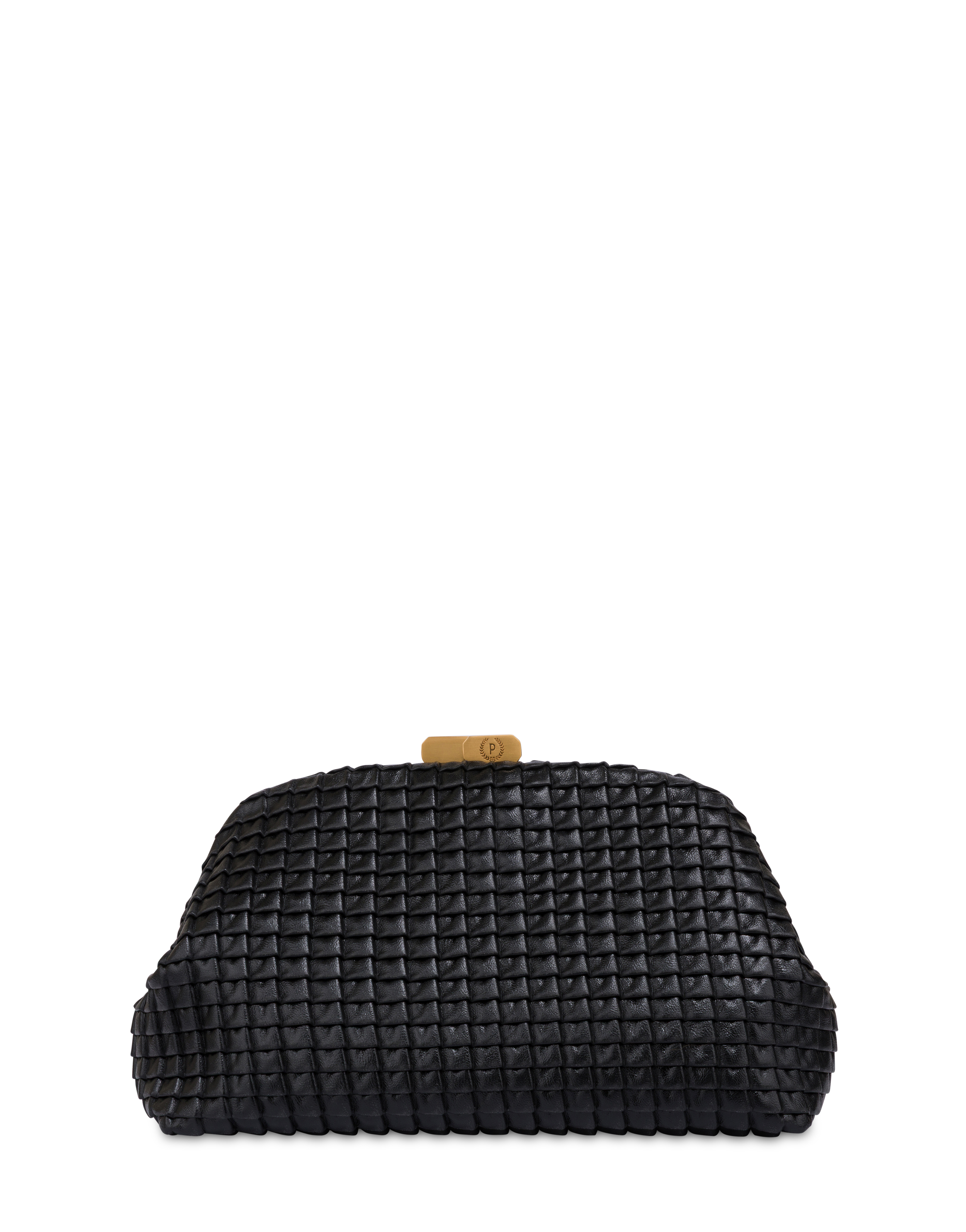 Pochette Cloud In Mini Grained Lux Plissè Pu Nero