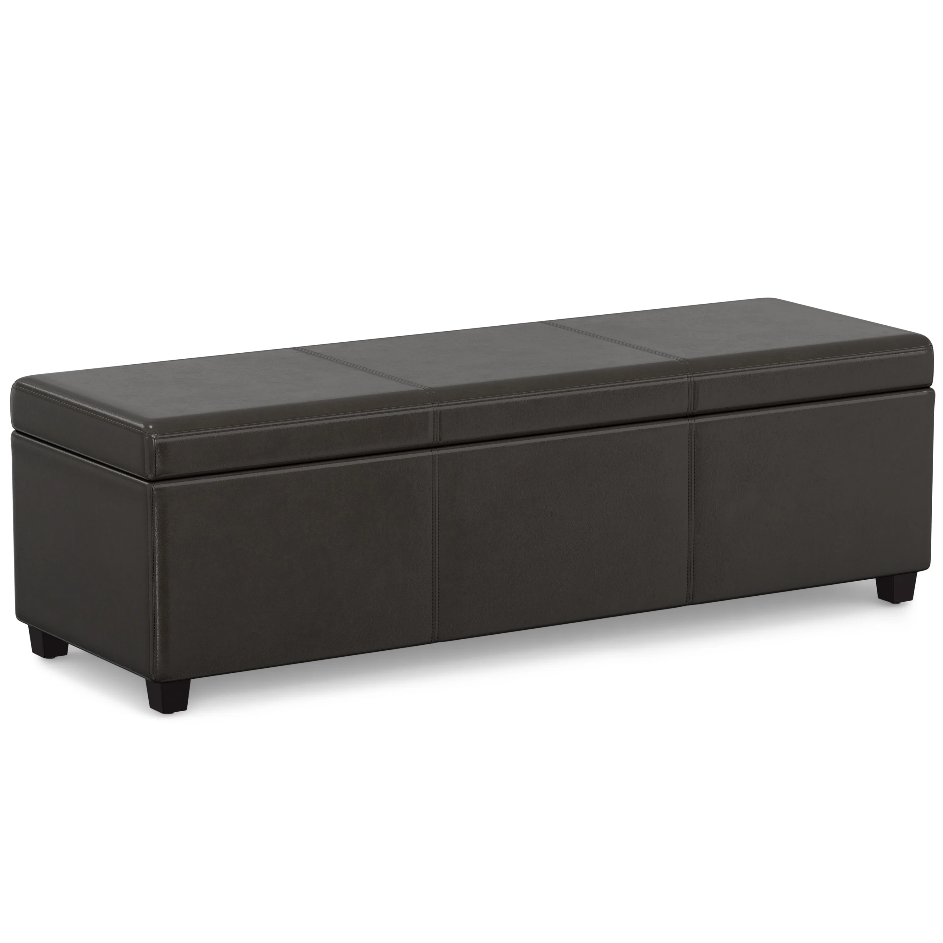WYNDENHALL Franklin 54 inch Wide Contemporary Rectangle Storage Ottoman