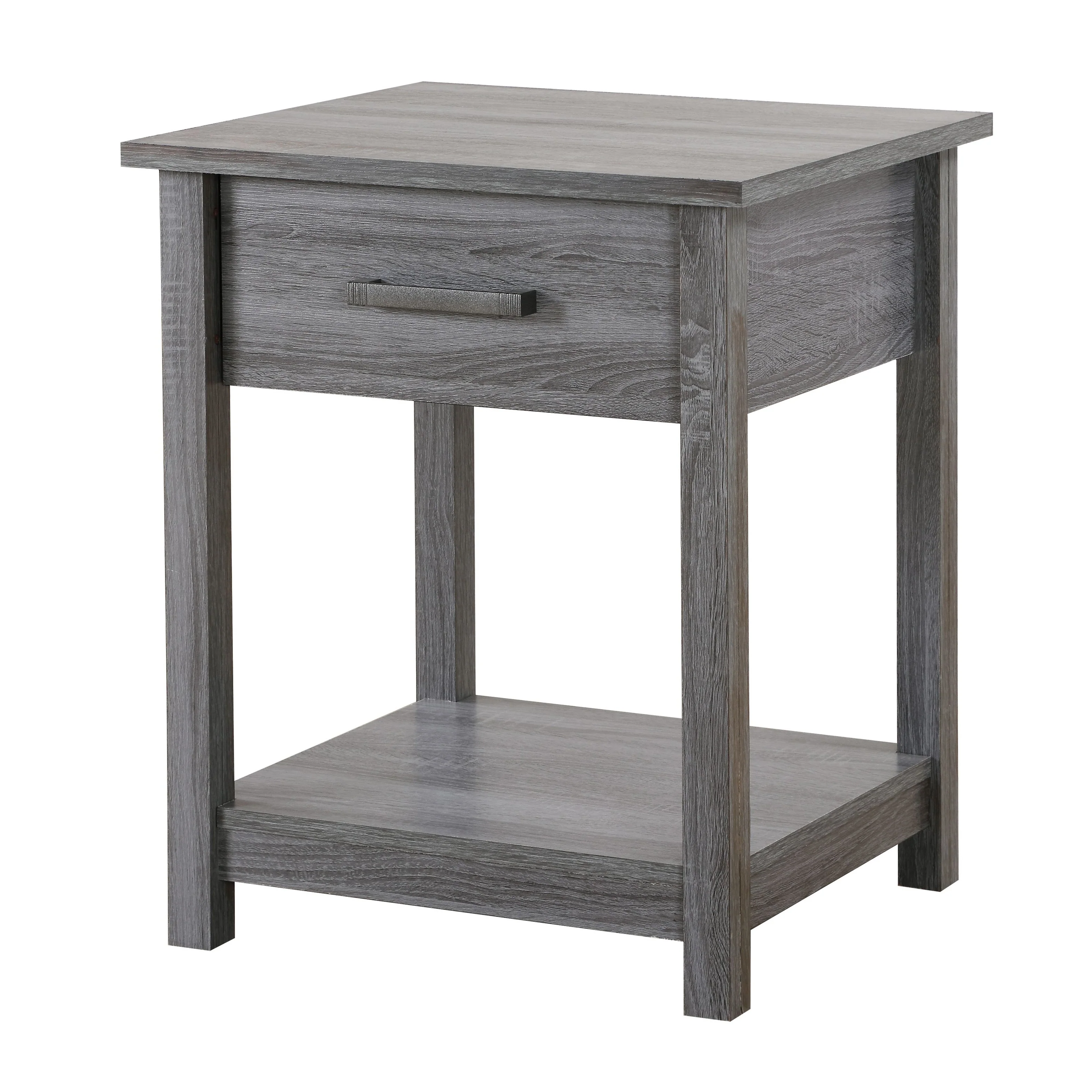 Salem 1-drawer and Shelf Wooden Nightstand
