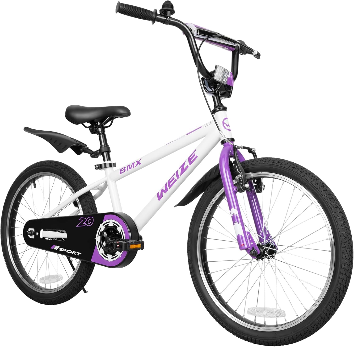 WEIZE 16 20 Inch Kids Bikes,Boy's Bike for Kids,BMX Style Bicycle for Boys Girls Ages 4-12 Years Old,Kids Bicycle with Adjustable Seat,Training Wheels,Front and Rear Fender,Multiple Color Options