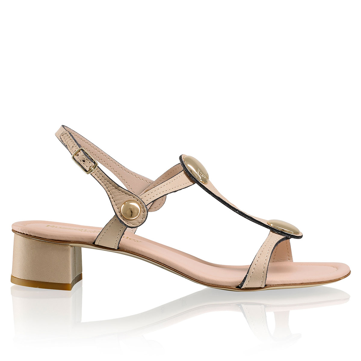 Russell & Bromley LAUREN HI Block Heel T Bar Sandal