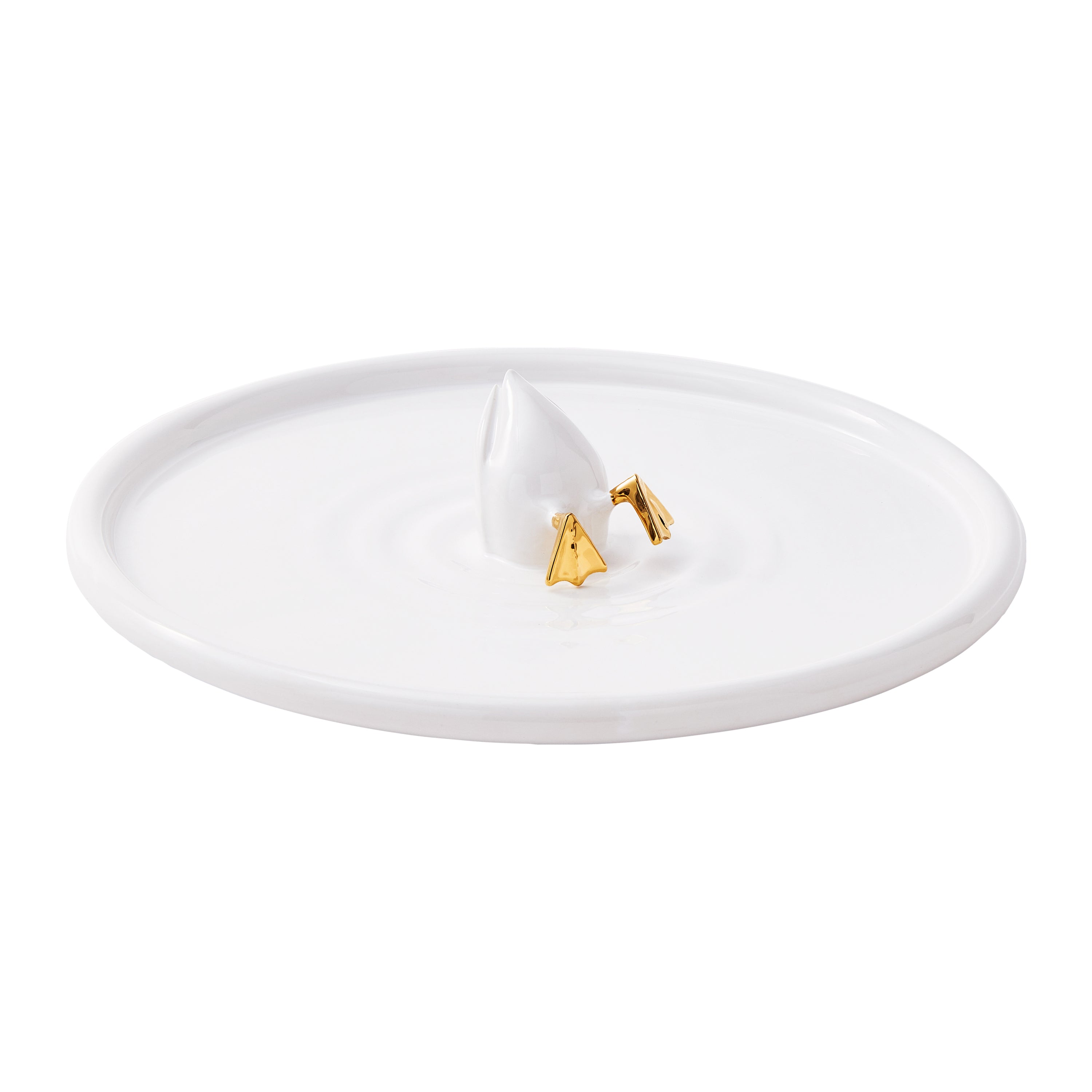 POLSPOTTEN Diving Duck Dienblad Ø 40 cm - Wit