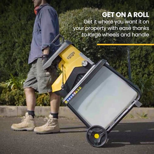 NNEMB 2400W Electric Mulcher Crushing Garden Shredder Chipper