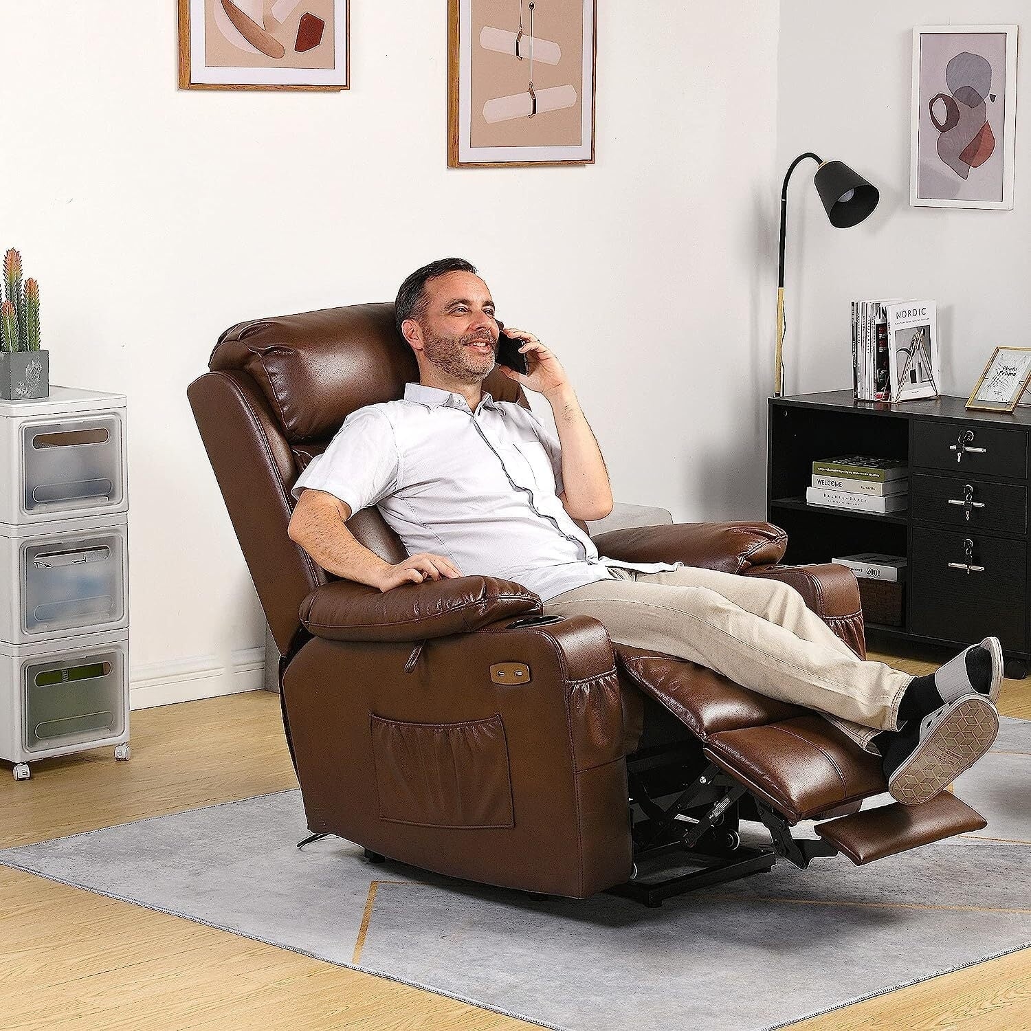 Moasis Power Lift Recliner Chair with Massage Heat