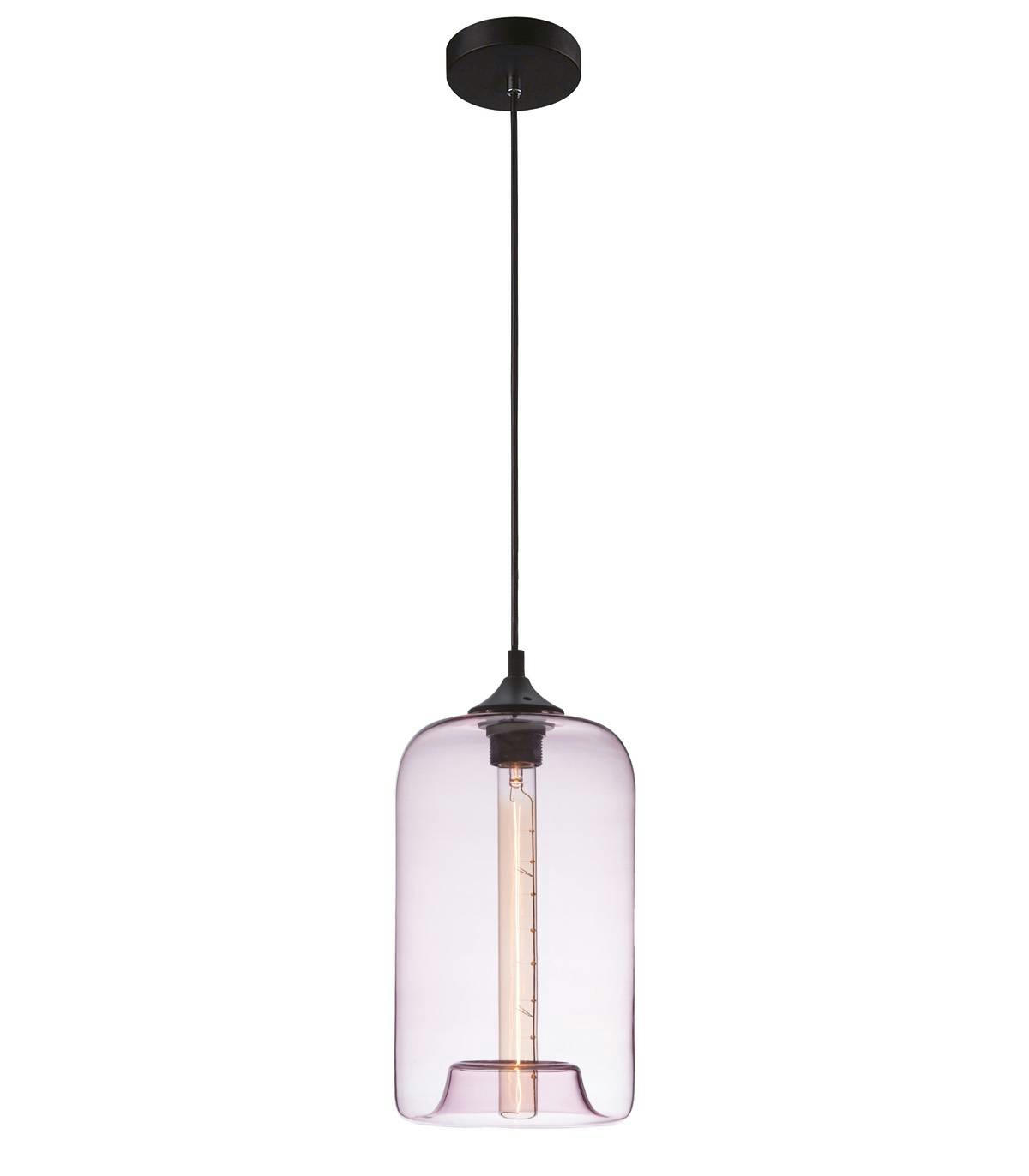 SOHO - Suspension en verre rose d. 18 cm