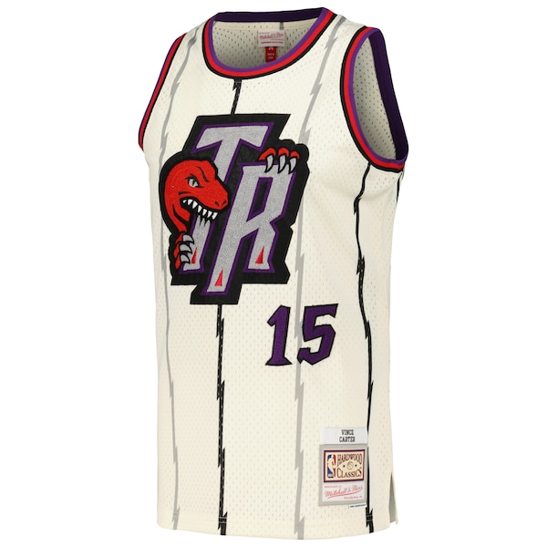 Vince Carter Toronto Raptors Chainstitch Swingman Jersey - Cream