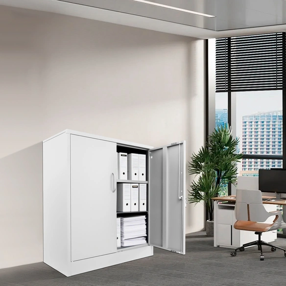 Aktenschrank, BxHxT: 78 x 90 x 39 cm, weiß