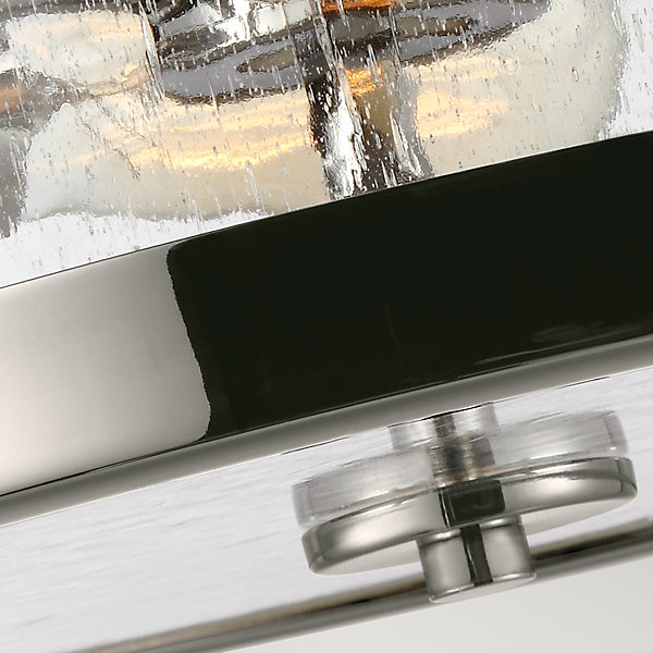 Elstead Harrow - Semi-plafonnier cylindrique à 2 ampoules, nickel poli