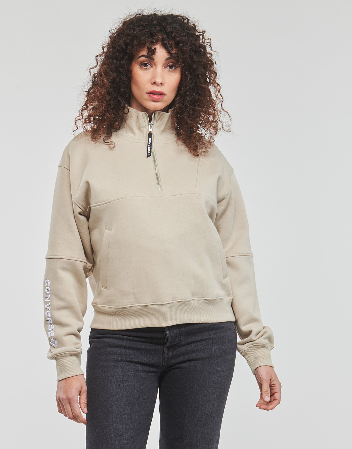 Converse - FASHION HALF-ZIP - Beige