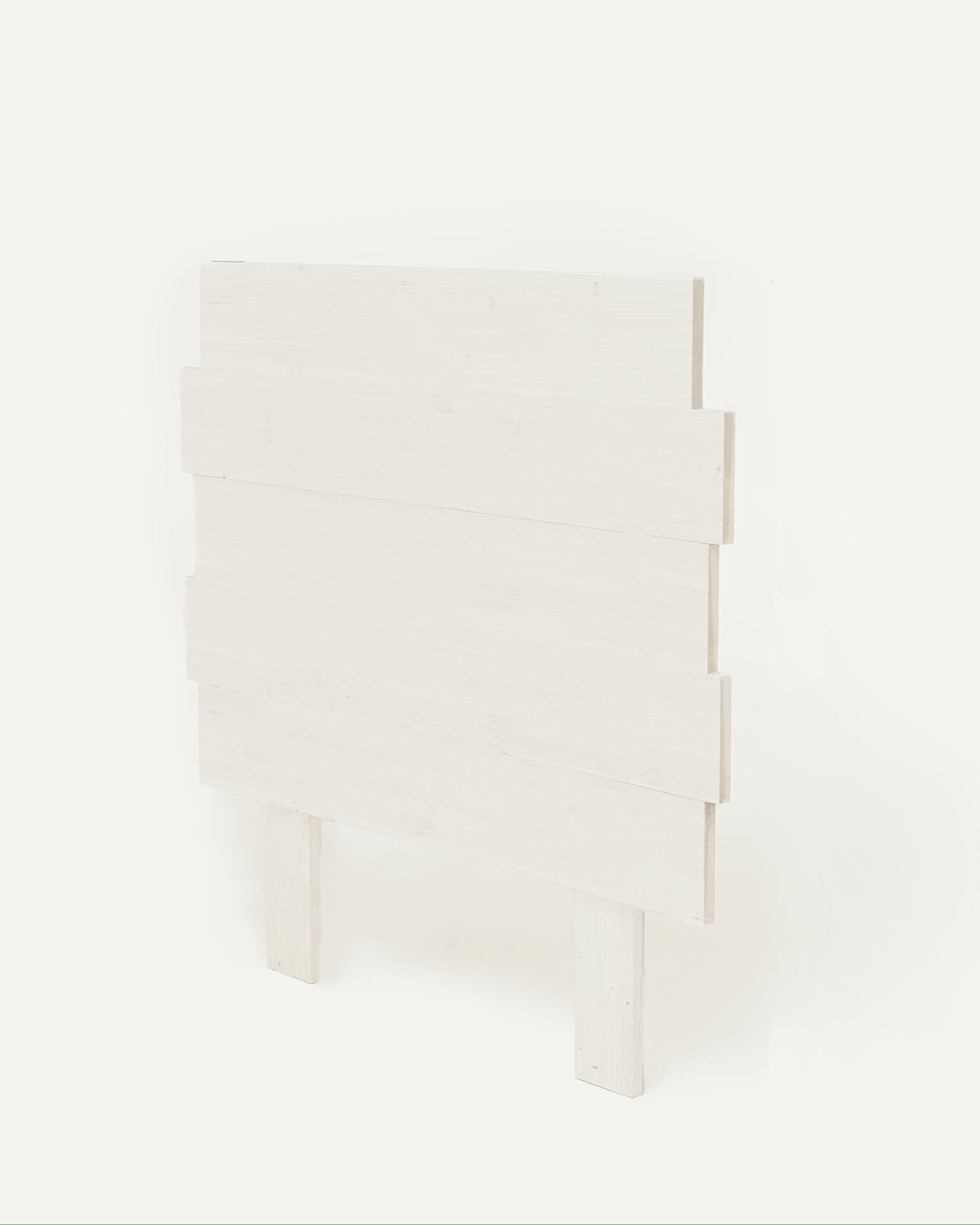 SIARA - Tête de lit en bois d'épicéa pour lit de 150 cm en couleur blanc