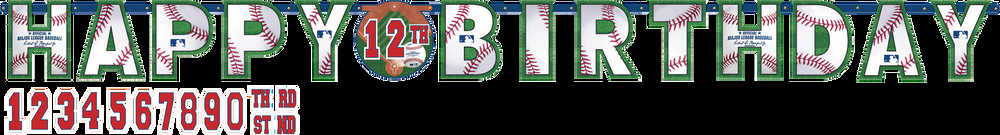 Rawlings Baseball Birthday Banner Kit
