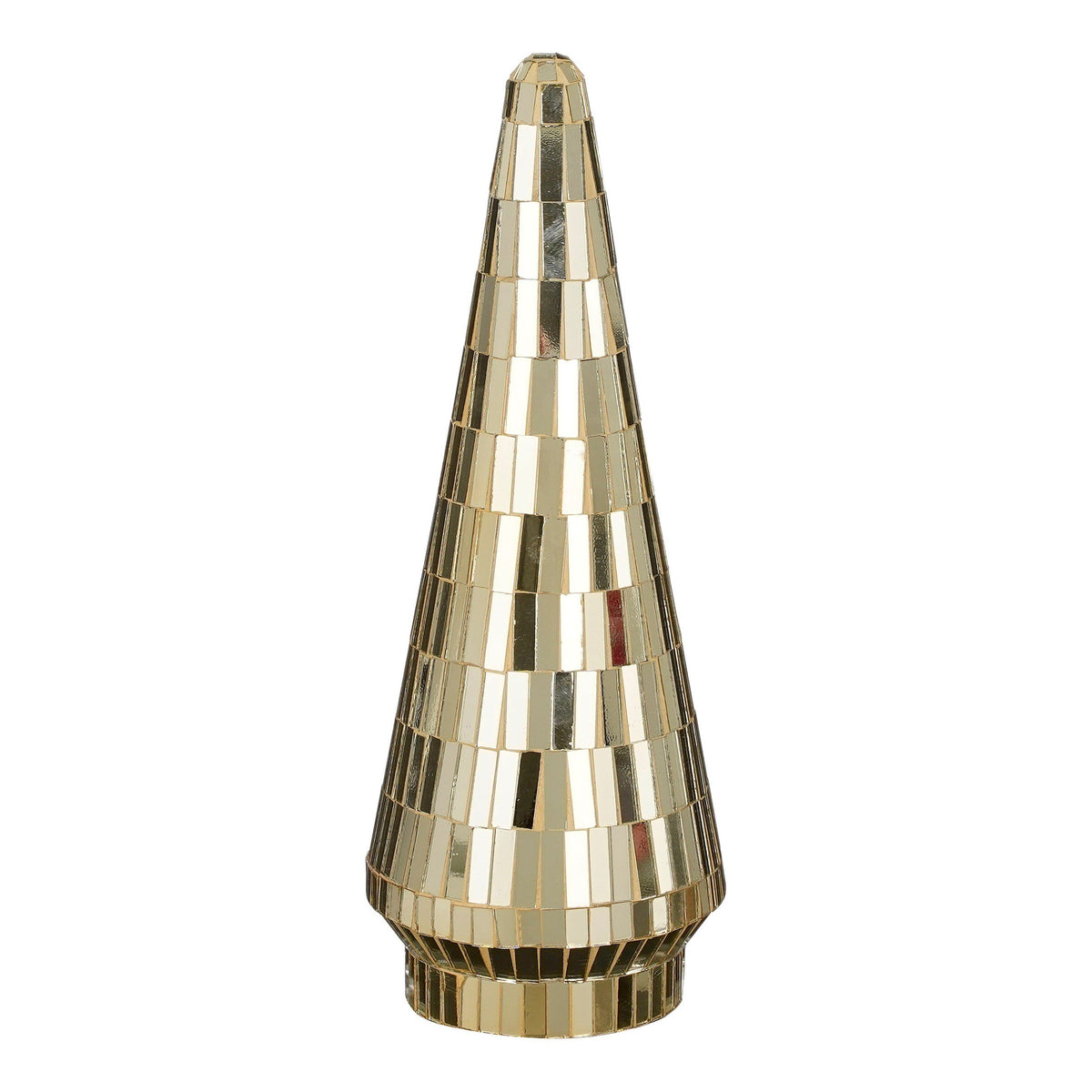 House of Seasons Decoratie Kerstboom - H33 x Ø13 cm - Glas - Goud