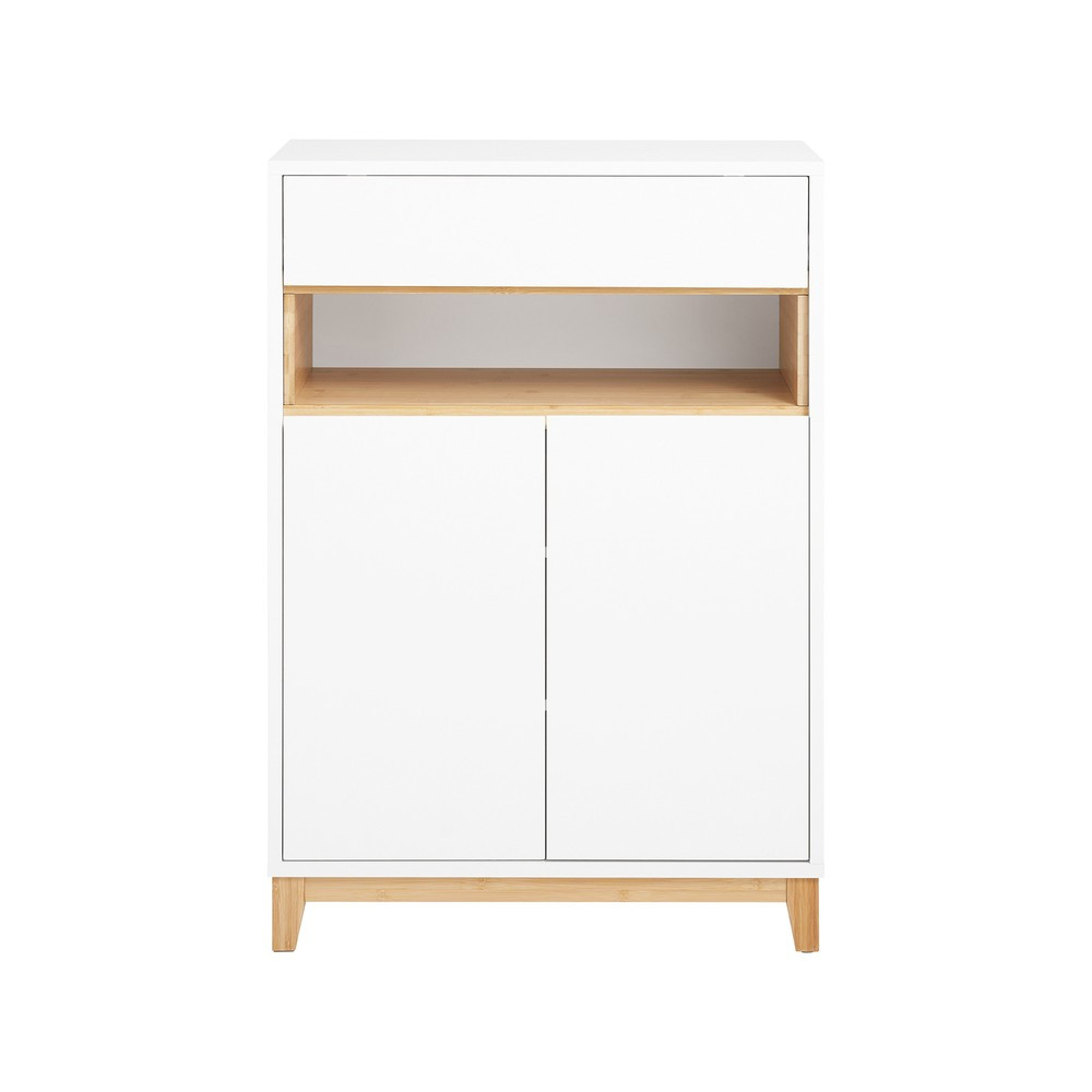 SoBuy Szafka na buty z 1 szufladą 60x34x85.1cm Nowoczesny FSB97-NW