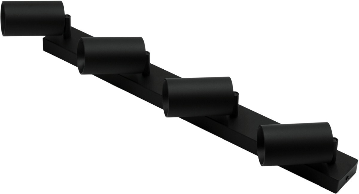 Lampa sufitowa czarna QUALIS 4xGU10x40W wym: 17x59x6 cm IdeaLED