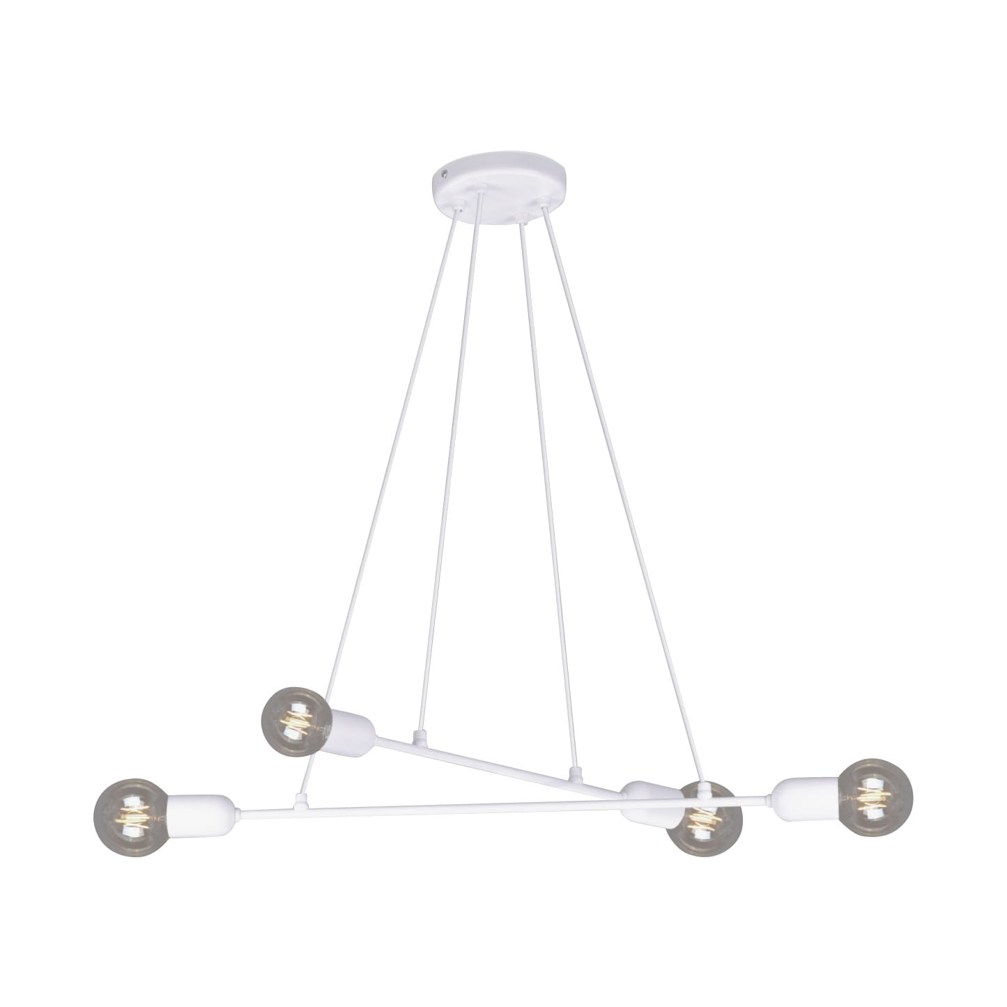 Lampa wisząca biała SITYA 4xE27x60W wym: 70x66x43 cm Kaja