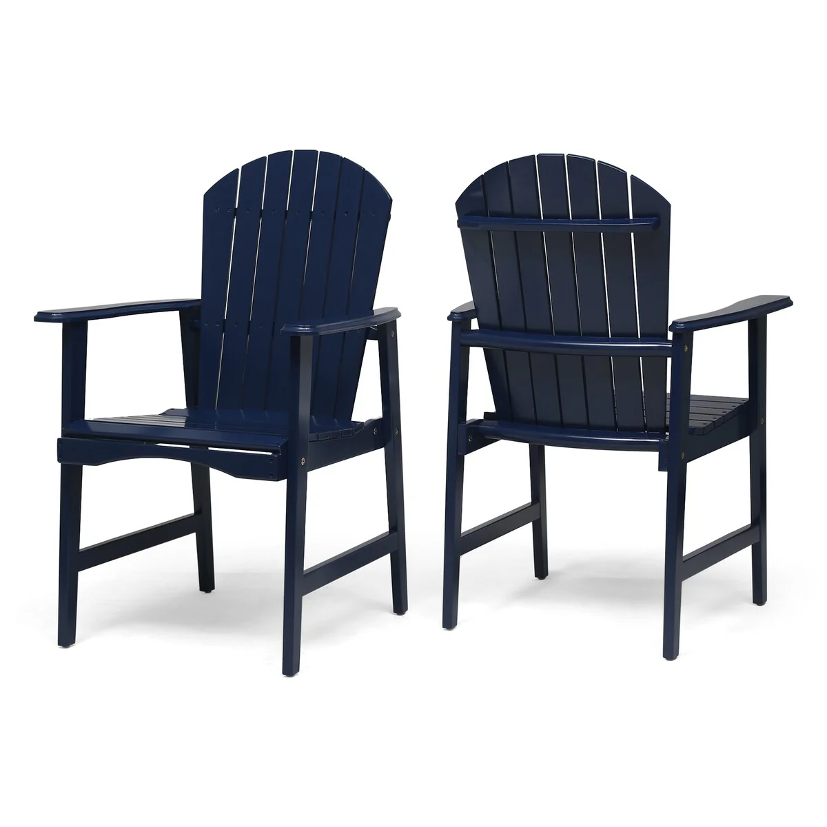 Set of 2 Outdoor Classic Solid Wood Adirondack Chair