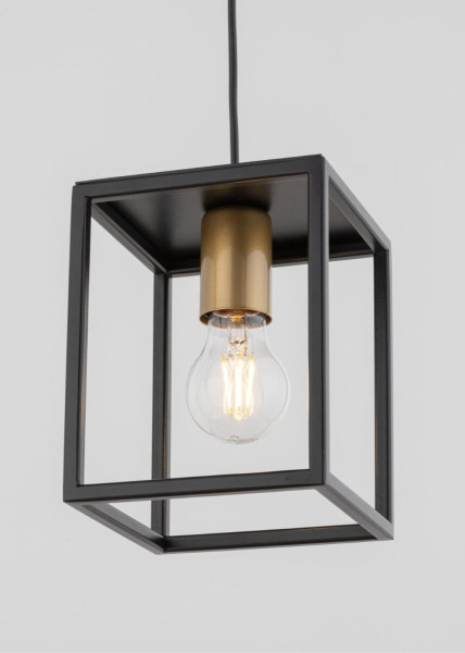 Lampa wisząca czarno-złota Vigo 1xE27x15W wym: 90x15x15 cm Sigma Lighting