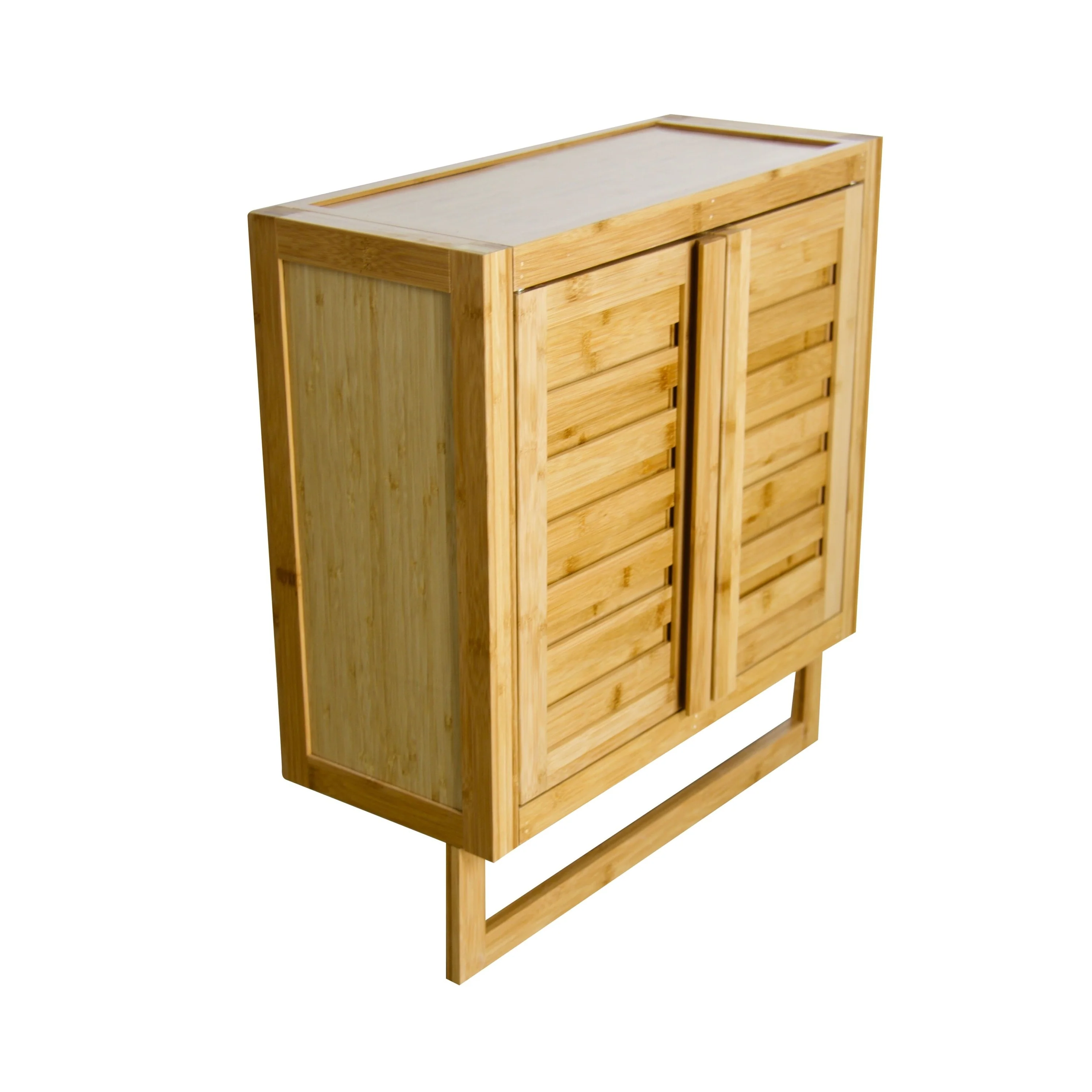 Porch & Den Burning Tree Solid Bamboo 2-door Wall Mount Spa Cabinet