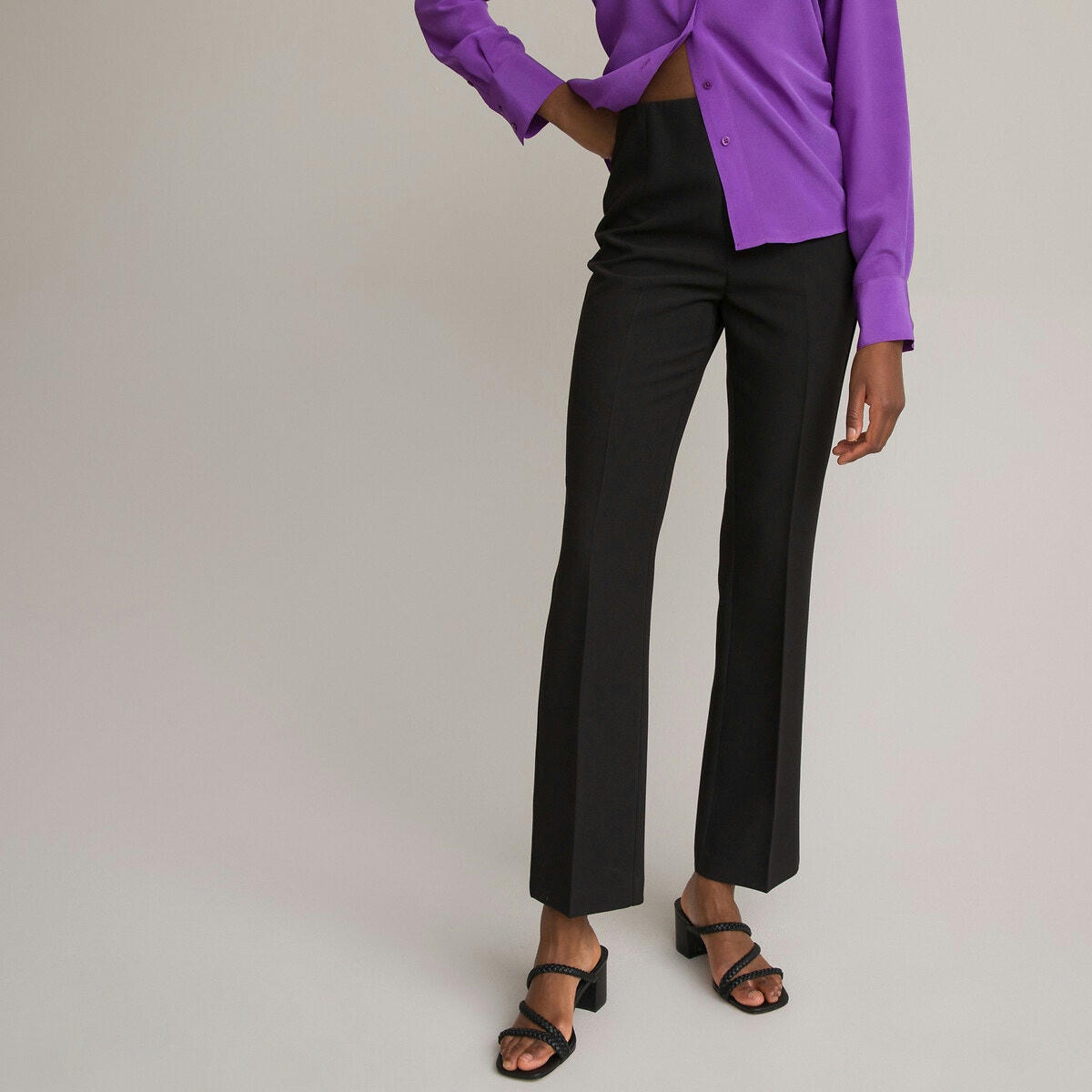 Pantalon flare taille haute