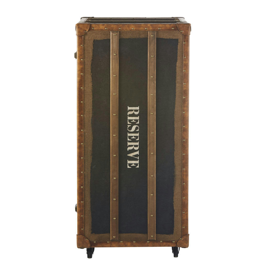 Sergio - Meuble de bar industriel à roulettes