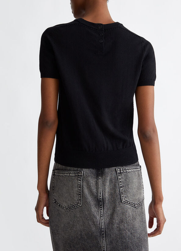 T-shirt in maglia di lana