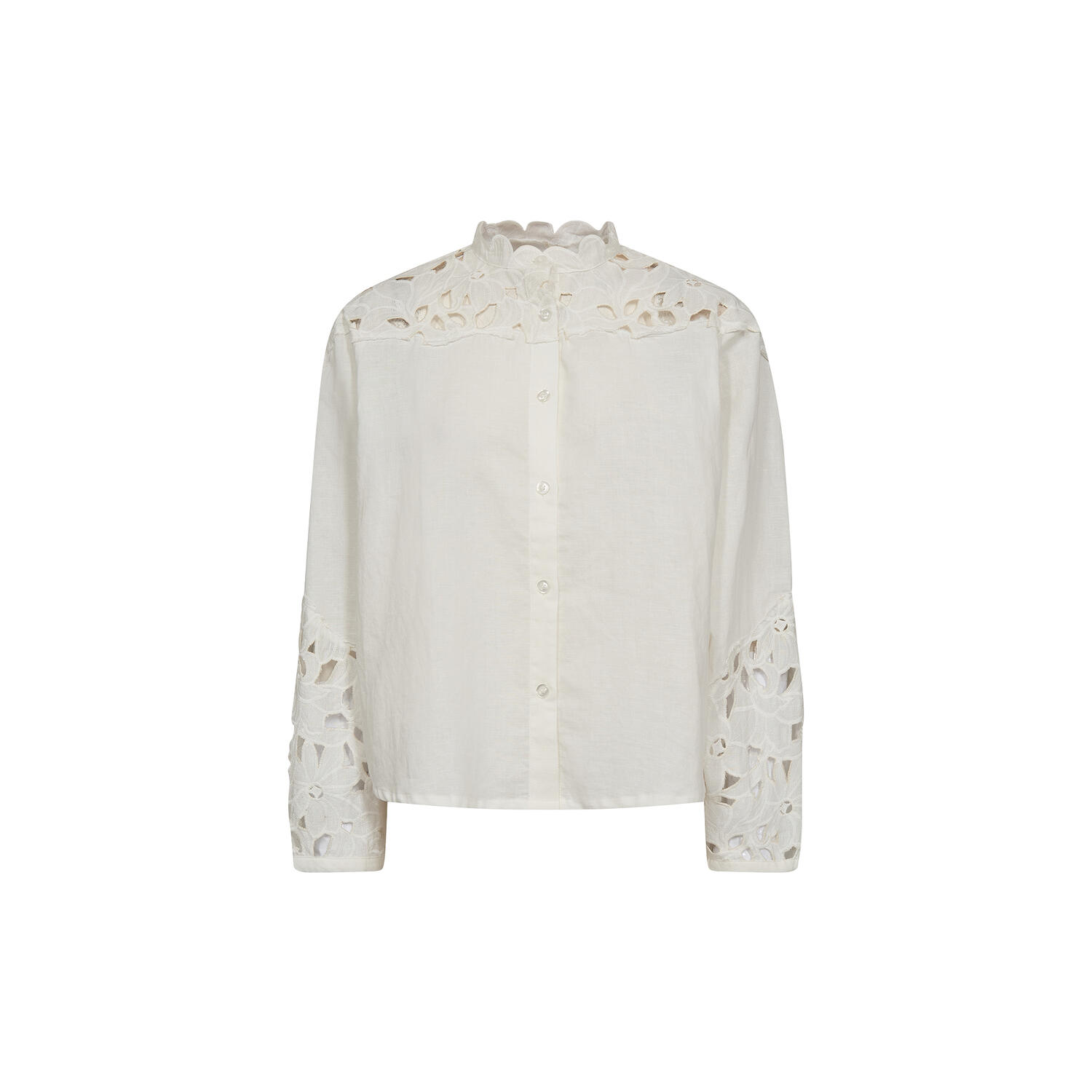 PD-Pina Yoke Mix Shirt, ecru