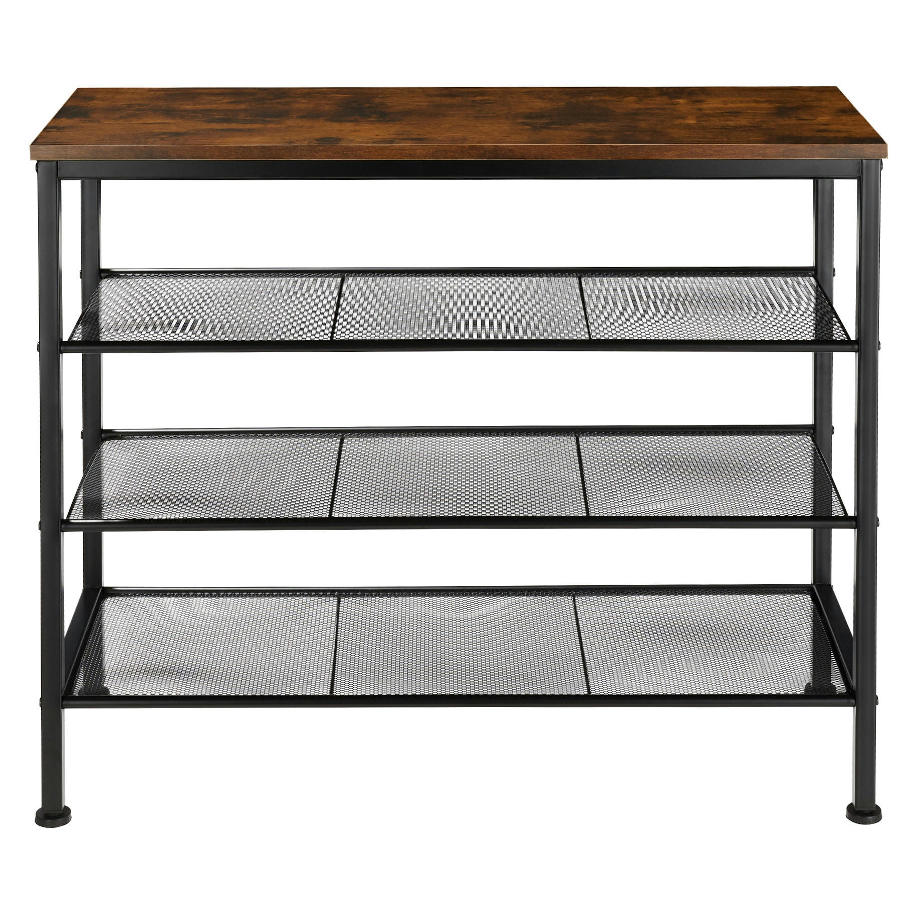 - Étagère à chaussures Style industriel Bois foncé industriel, rustique