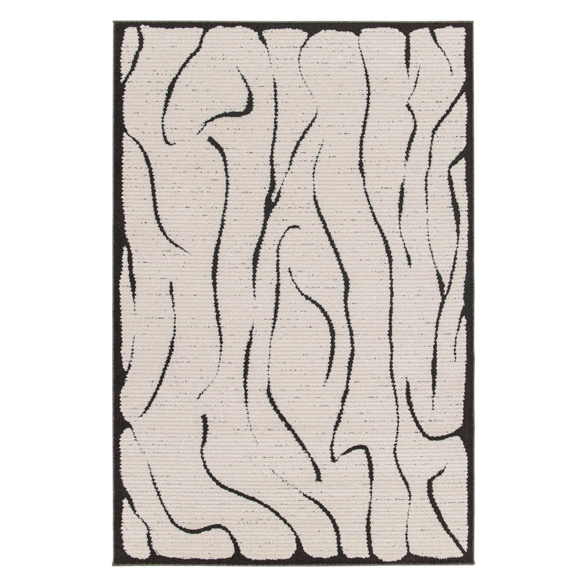 AFK Living vloerkleed Mirage - reliëfeffect - zwart - 160 x 230 cm