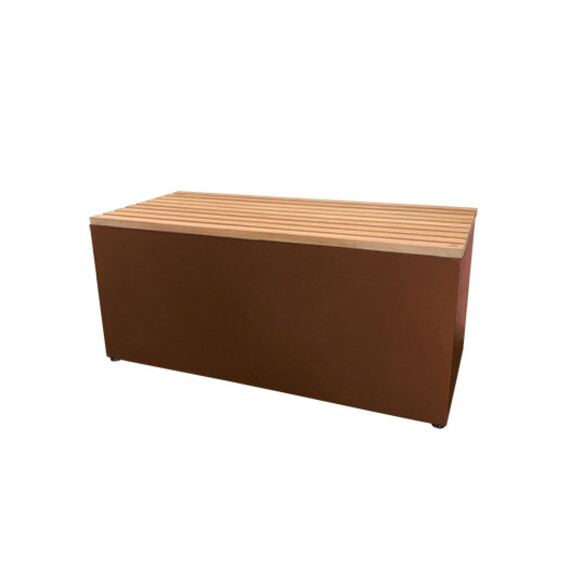 Banc Acier Corten et Bois de Teck - Ofyr