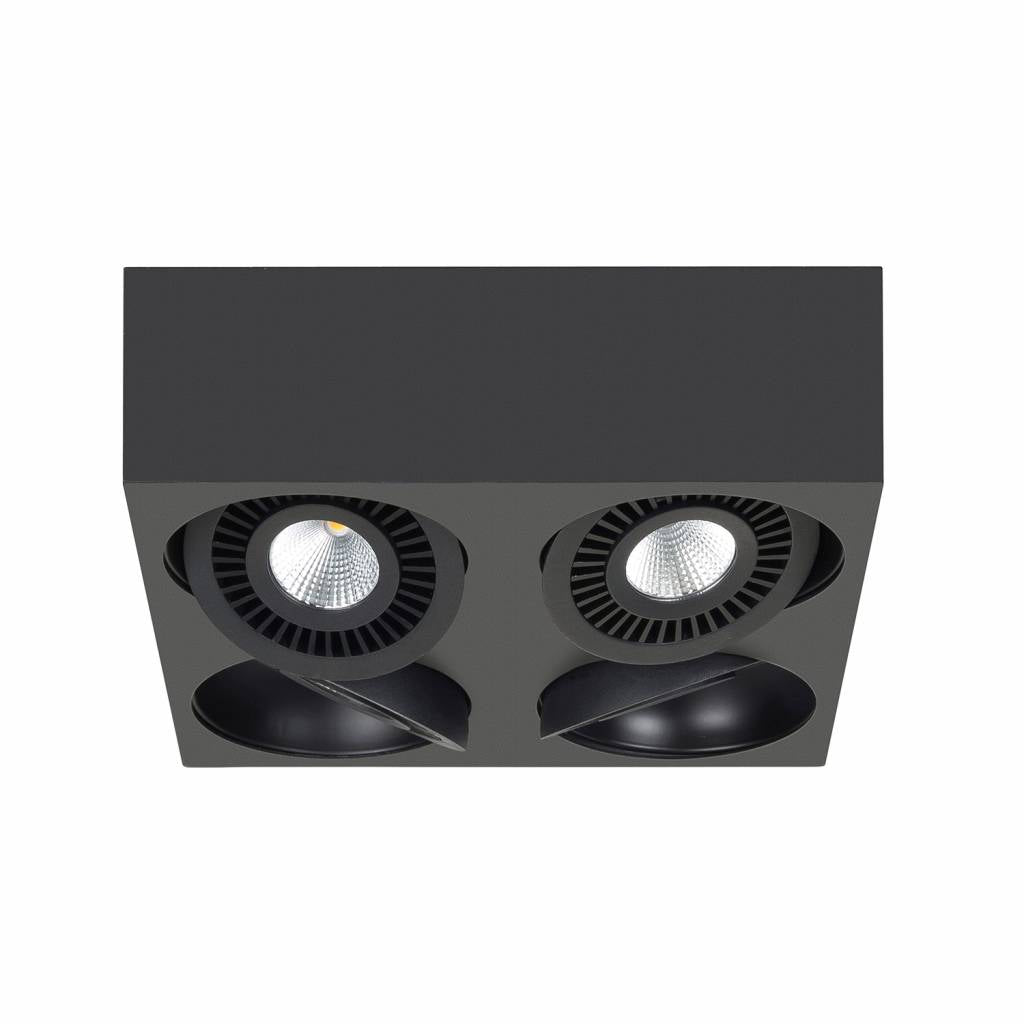 Highlight spot Eye - 4 lichts - 24 x 9  cm - zwart